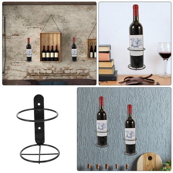 ELAYARD Water Bottle Rack for Kitchens Wine Bottle Holder Iron Display Black 1Pcs