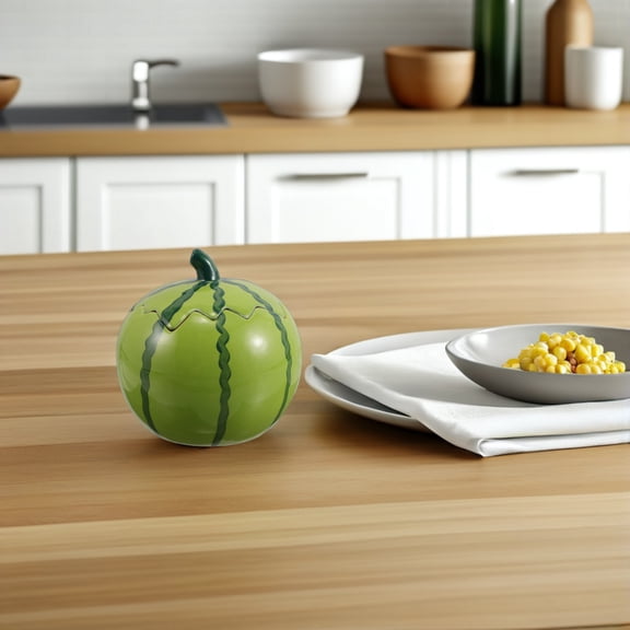 ELAYARD Unique Serving Bowl Watermelon Shape Bowl Ceramic Summer Gatherings 1Pcs