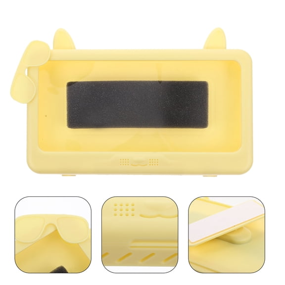 ELAYARD Wall Shower Phone Holder Waterproof Shower Cell Phone Holder Box Yellow 1Pack