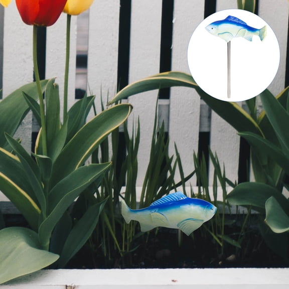 ELAYARD Garden Resin Fish Statue in Blue Durable Wear Resistant for Outdoor Yard Decoration