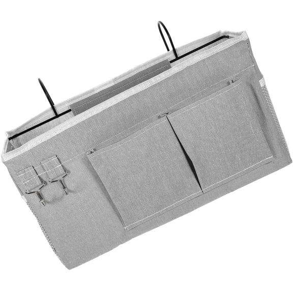 ELAYARD Grey Hanging Fabric Organizer for Bedside Office Desk and Dorm Storage