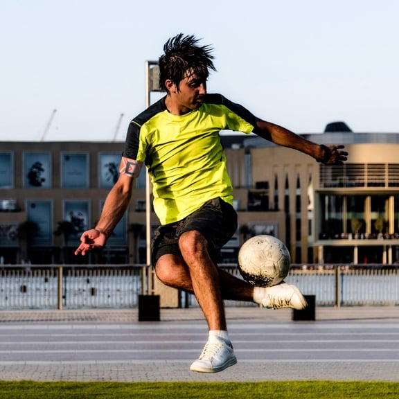 ELAYARD Adjustable Orange Captain Armband for Football with Sturdy Anti Wear Polyester Material