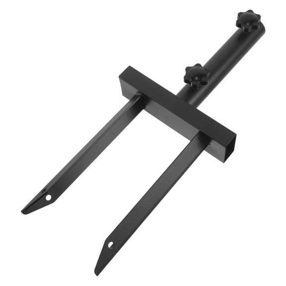 ELAYARD Weatherproof Black Metal Flagpole Ground Spike for Lawn and Outdoor Flag Pole Mounts