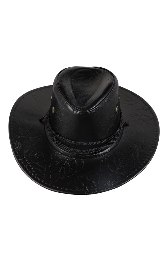 Western Hat Sun Visor Black 1Pack Face Protection Outdoor Activities