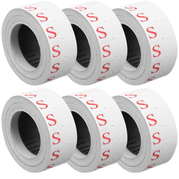 ELAYARD 10 Rolls Adhesive Cloth Size Labels S Sizing Stickers Sheets White