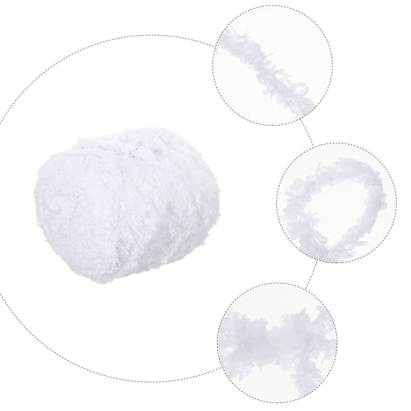 ELAYARD White Coral Fleece Yarn for Crochet and Crafting, Soft, Flexible, Replacement Material