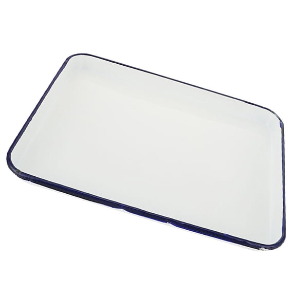 ELAYARD White Enamel Square Laboratory Tray for Clinics and Laboratories
