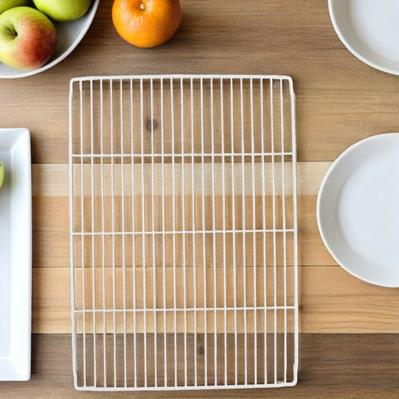 ELAYARD White Metal Fridge Partition Divider for Freezer Storage with Optimized Space and Airflow