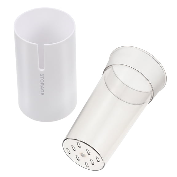 ELAYARD Modern White Plastic Desktop Chopstick Holder with Drainage for Kitchen Organization and Accessories