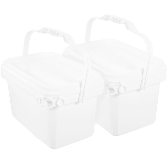 ELAYARD 2Pcs Large Capacity Plastic Storage Bucket with Handle for Household Use