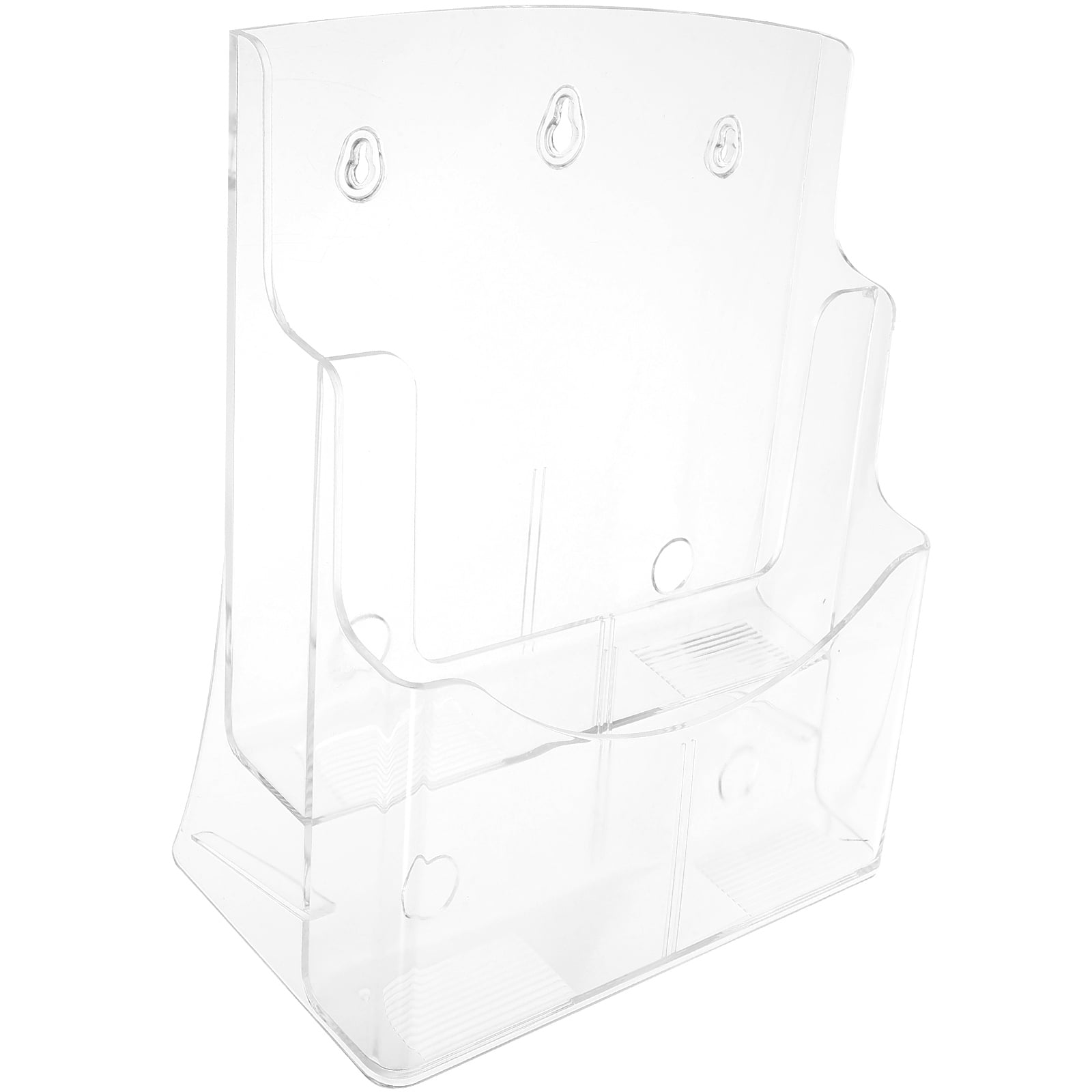 Office File Store Rack ELAYARD White Clear Literature Holder Stand, Desktop Brochure Display ...