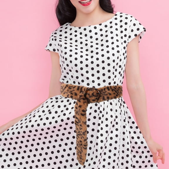 ELAYARD Wide Elastic Belt For Women With Waist Shaping In Leopard 1Set