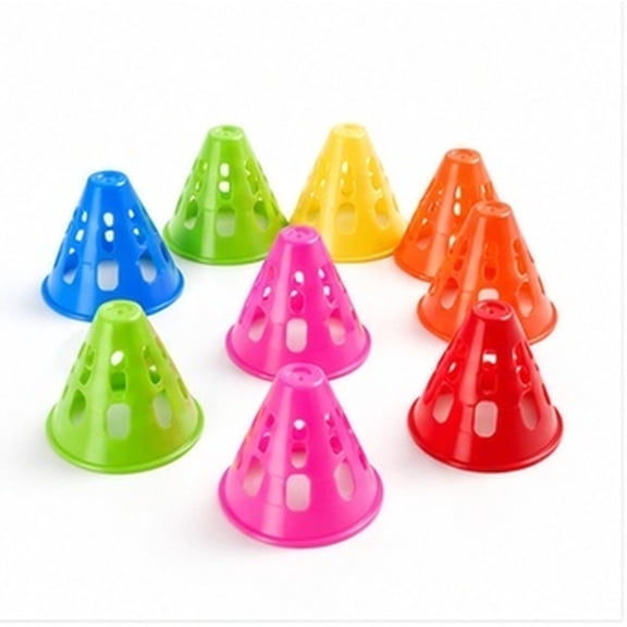 ELAYARD Wind Resistant Assorted Plastic Cones for Outdoor Sports Training and Speed Drills
