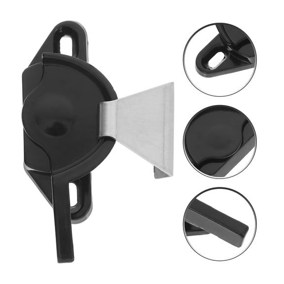 ELAYARD Black Aluminum Sliding Window Lock for Home Security, Easy to Install and Operate, and