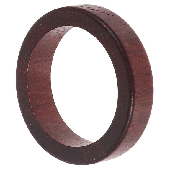 ELAYARD Dark Brown Wood Craft Finger Ring, Classical Minimalist Style, 1 Piece, Ideal for Students
