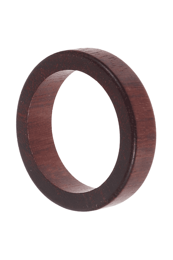 Dark Brown Wood Craft Finger Ring, Classical Minimalist Style, 1 Piece, Ideal for Students