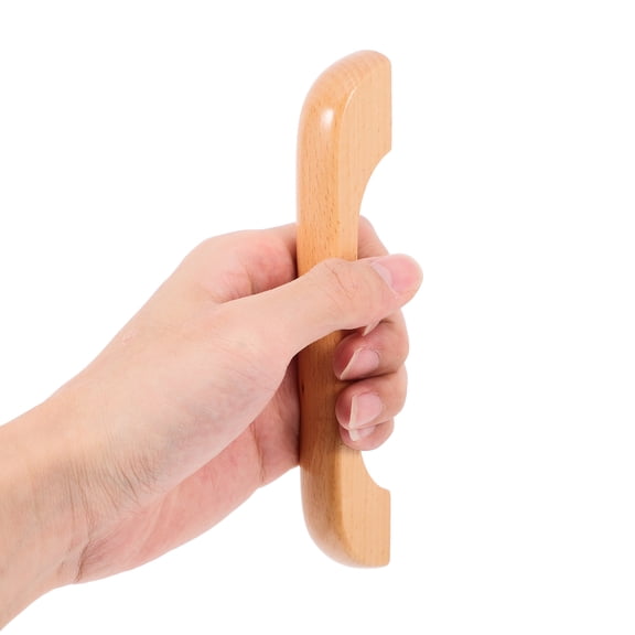ELAYARD Wooden Cabinet Handle Light Brown Solid Wood Pull for Kitchen and Furniture