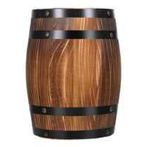ELAYARD Wood Wine Barrel Decor Retro Ornament for Bar or Landscaping 10.63X8.27X8.27in(1 pc)