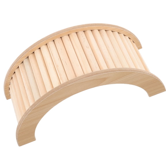ELAYARD Natural Wood Hamster Bridge Ramp for Pet Cage Easy to Clean and Wear Resistant
