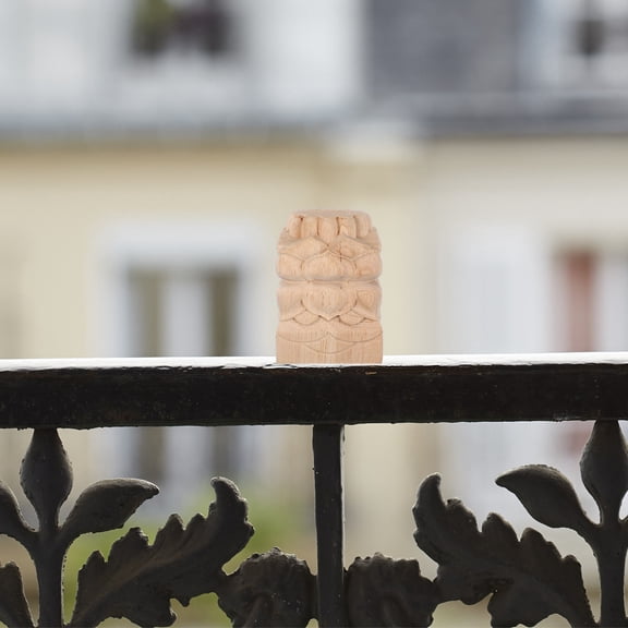 ELAYARD Wooden Finials for Furniture and Fence Gates Khaki Unfinished Wood Carved Bed Post Toppers