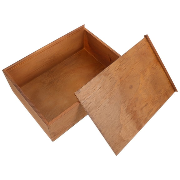 ELAYARD Vintage Wooden Storage Box Light Brown Pullout Drawer Decorative Jewelry Holder