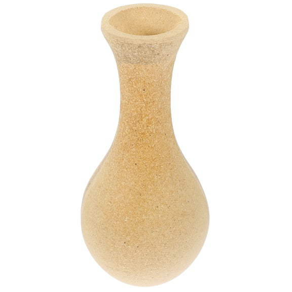 ELAYARD Light Yellow Wooden Vase Decorative Flower Holder for Storage Use