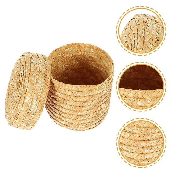 ELAYARD Khaki Woven Storage Basket with Lid, Multi-Purpose Organizer for Home, Bedroom, Bathroom, and Household Storage Solutions