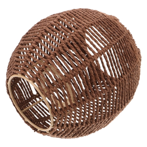 ELAYARD Decorative Woven Coffee Paper Rope Lamp Shade for Pendant Lights and Wall Sconce Fixtures