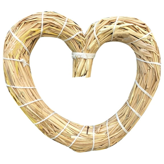 ELAYARD Straw Wreath Frame for Handmade Heart Shaped Gar and Seasonal Home Decor