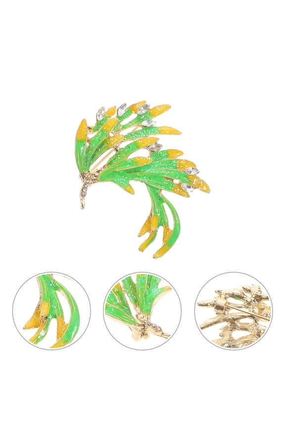 Yellow Wing Zinc Alloy Brooch Pin for Coats, Cardigans, Wedding Accessories, Decorative Fashion Jewelry
