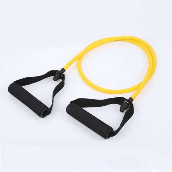 ELAYARD Yellow Fitness Elastic Band with Handles for Stretch Band Exercises and Warm Ups
