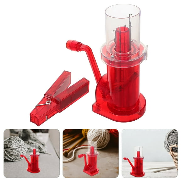 ELAYARD Household Hand Cranked Knitting Machine Red Plastic Rope Braiding Tool for Jewelry