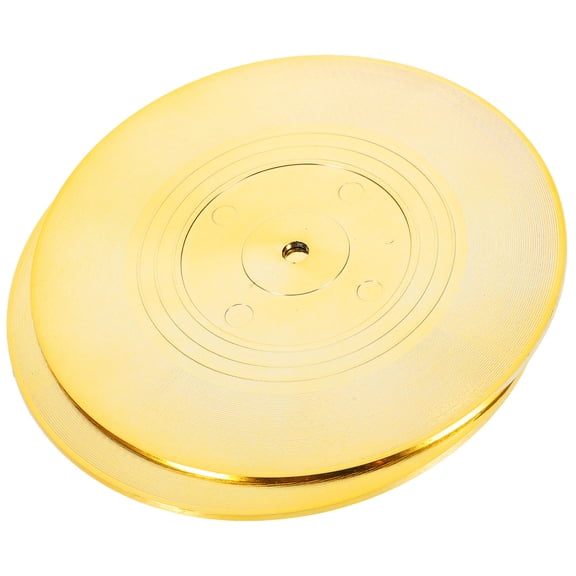 ELAYARD Set of 2 Vinyl Record Coasters with Retro Style Design, Perfect for Parties and Home Decoration in Elegant Gold