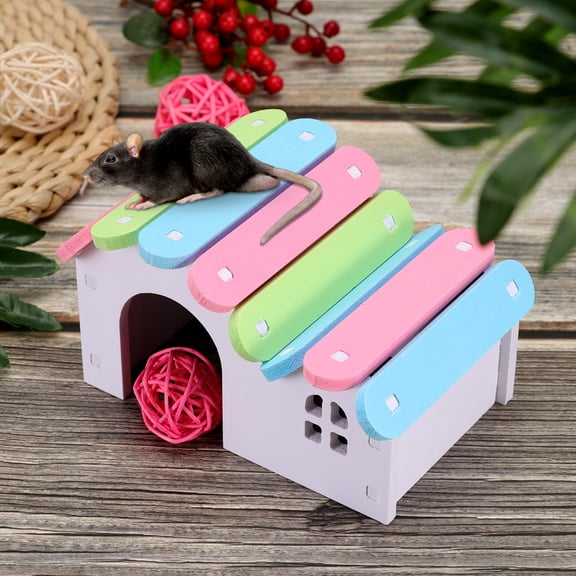 ELAYARD Hamster Room Cute White Design Small Animal Cage 1 Set for Hamsters and Small Pets