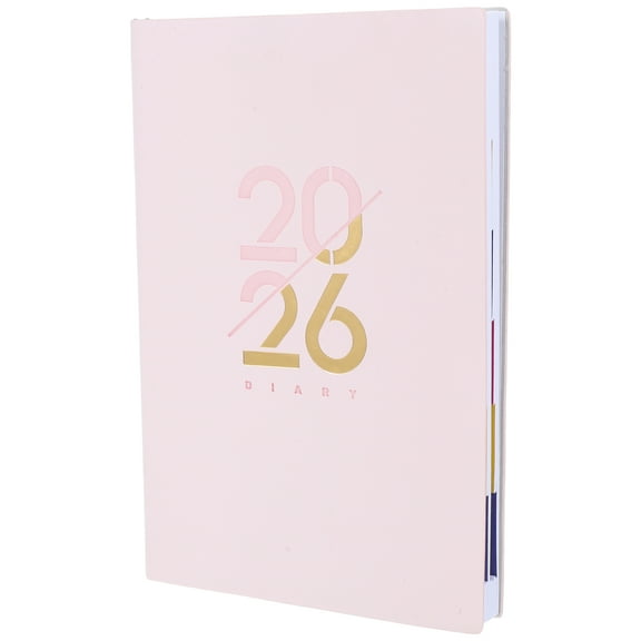 ELAYARD 2026 Pink Daily Planner for Writing Use with Elegant Soft Cover Smooth Paper and English Layout