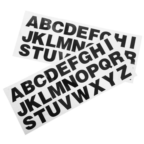 ELAYARD peel and stick letters 2pcs Alphabet Stickers Black PVC for Cars Reflective Self-Adhesive