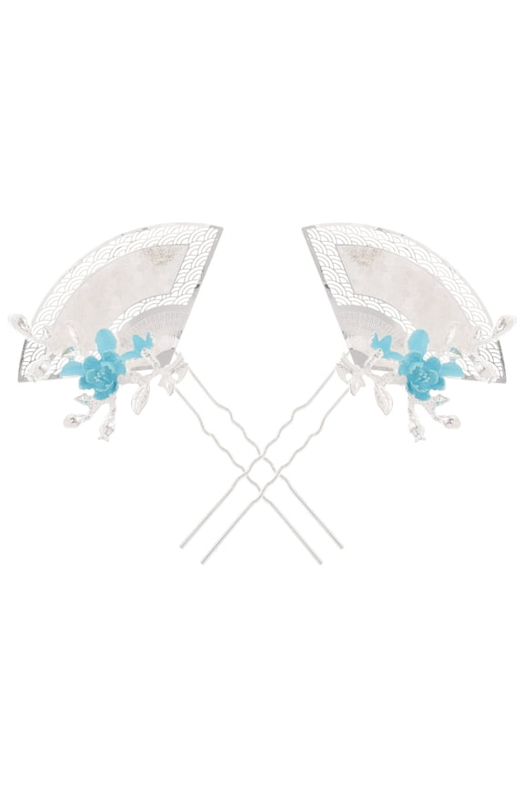 Vintage Sage Green Hairpin Set with Tassel Decoration, Elegant Hair Accessories for Women, 1 Set