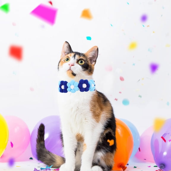 ELAYARD Pet Flower Collar Adjustable Floral Design for Pets