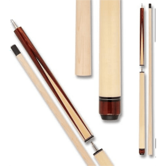 ELBJP Break/Jump Pool Cue - Cherry Stain, Natural Maple Points, and Cream Overlay
