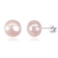 thumbnail image 1 of ELBLUVF 925 Sterling Silver White Gold Plated Light Purple 9mm Freshwater Cultured Pearl Stud Earrings For Women, 1 of 8