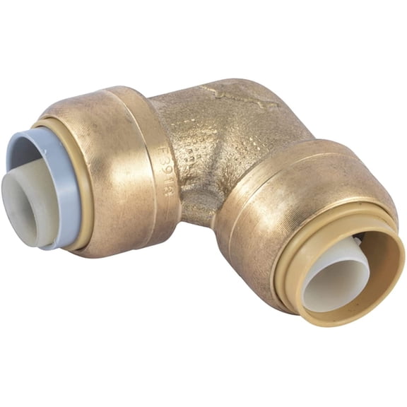 SharkBite Elbow Pipe Fitting Brass Elbow 1 2 In ID - 1/2 In, Brass Finish