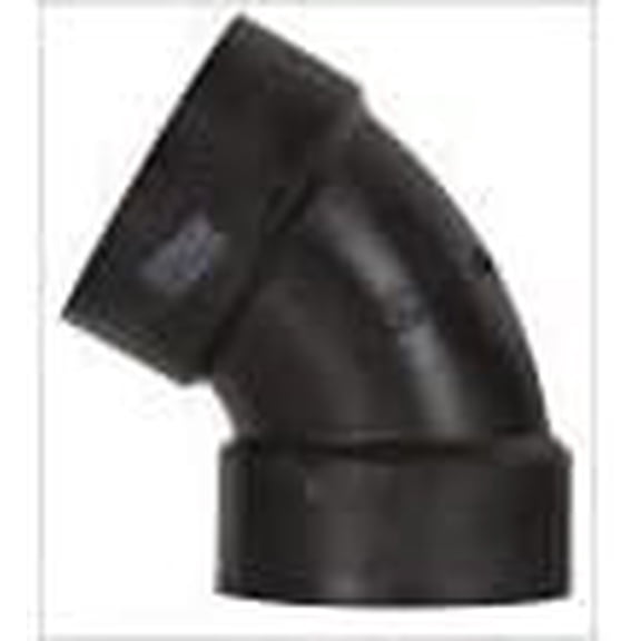 Charlotte Pipe Elbow 60 ABS DWV - 3 In. Hub x Hub - Multicolor Residential Use, Standard Application