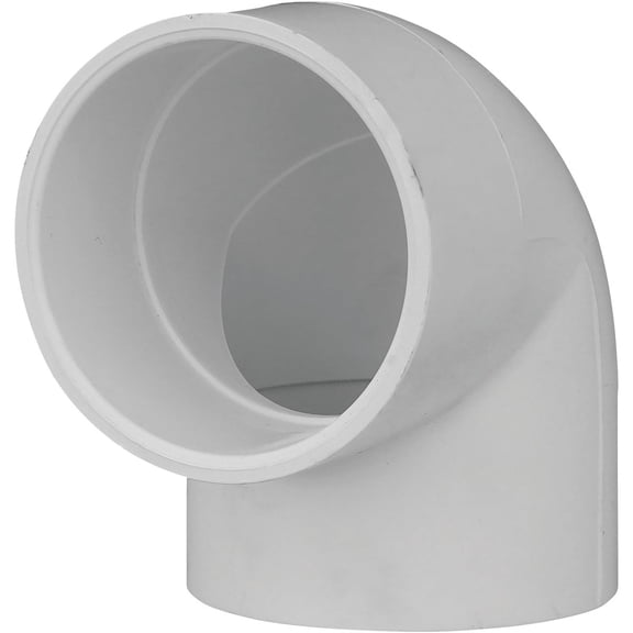 Charlotte Elbow PVC SCH40 90 Degree Bend - 2 Inch SXS - White