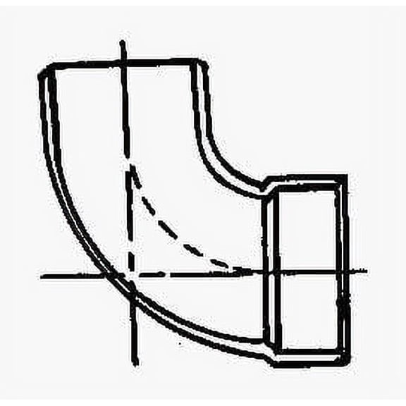 Charlotte Pipe Sanitary Elbow PVC DWV Street 90 Degree - 3 In Multicolor  Residential Use, Standard Application