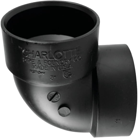 Charlotte Pipe ELBOW 90S ABS DWV1.5"HXH Residential Use, Standard Application