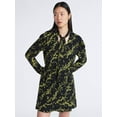 thumbnail image 1 of Scoop Women’s Tie Neck Mini Dress with Ruched Sleeves, Sizes XS-XXL, 1 of 5