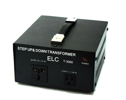 ELC T Series 3000 Watt Voltage Converter Transformer - Step Up/Down - 110v to 220v / 220v to 110v Power Converter - Circuit Breaker Protection, CE Certified [3-Years Warranty]
