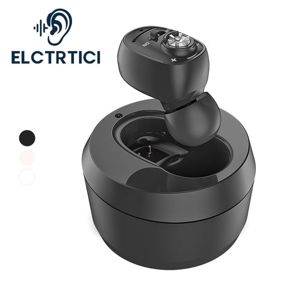 ELCTRTICI Hearing Aids for Seniors, Rechargeable, VHP-1607, Black, Single