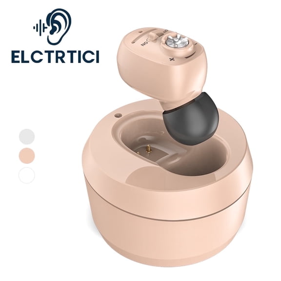 ELCTRTICI Hearing Aids for Seniors, Rechargeable, VHP-1607, Beige, Single