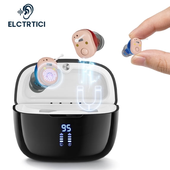 ELCTRTICI Digital Hearing Aids for Seniors, Rechargeable 32-Channel Hearing Device for Hearing Loss, Noise Cancelling